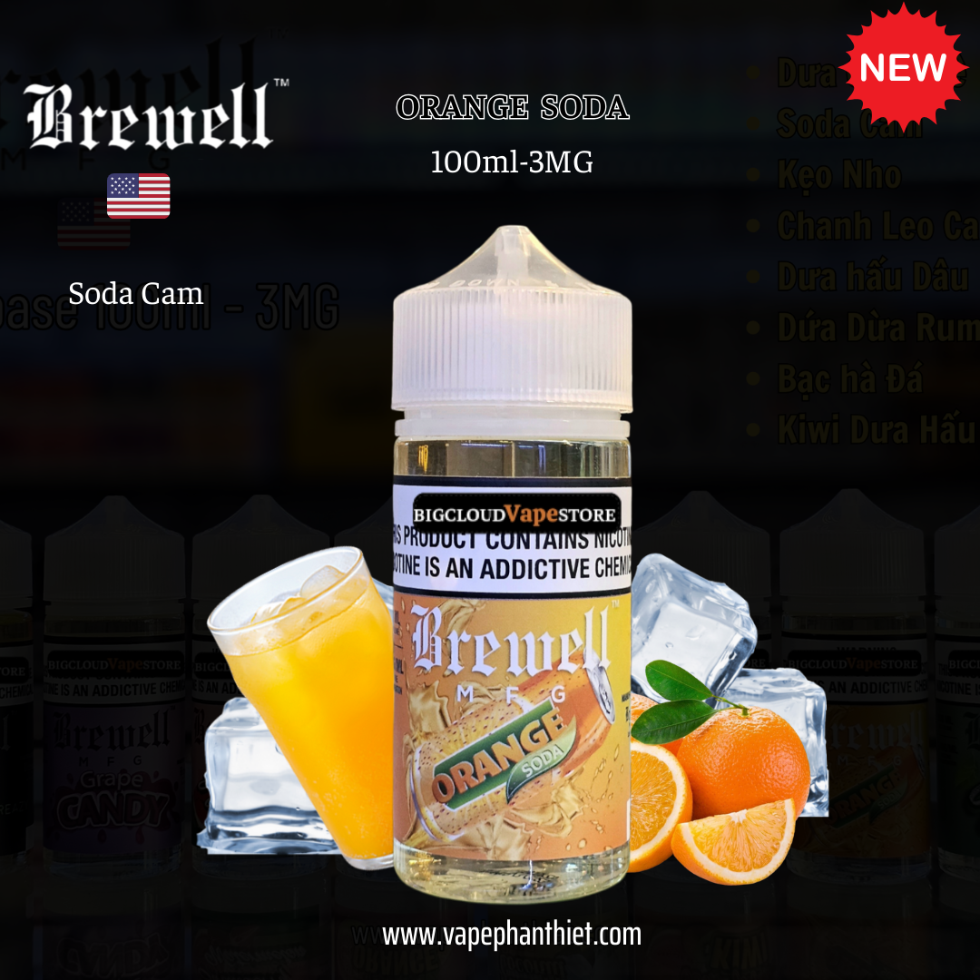 Brewell MFG 100ml 3MG Soda Cam 